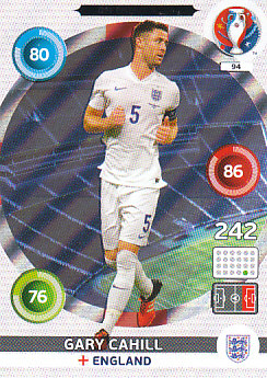 Gary Cahill England Panini UEFA EURO 2016 Defensive Rock #94